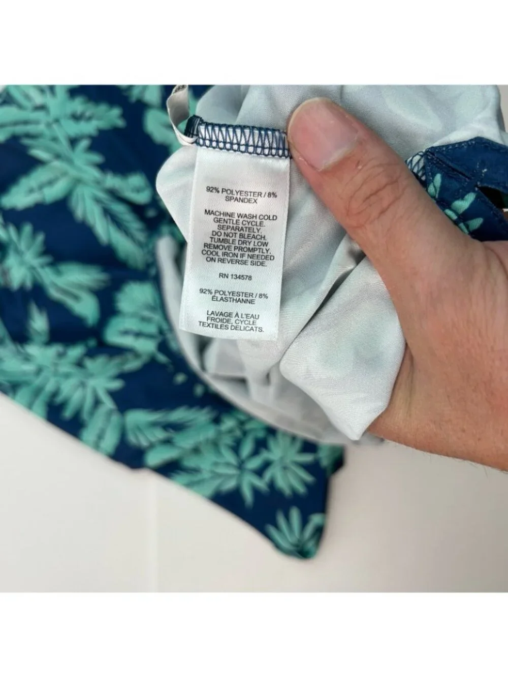 Vineyard Vines OTG Sankaty Polo Boys Size Large Floral AOP Blue Green